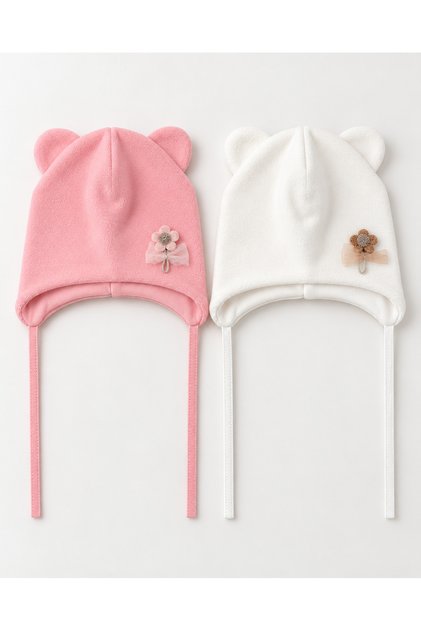 Fleece on the Outside, 100% Cotton on the Inside, 2-Pack Baby Beanie