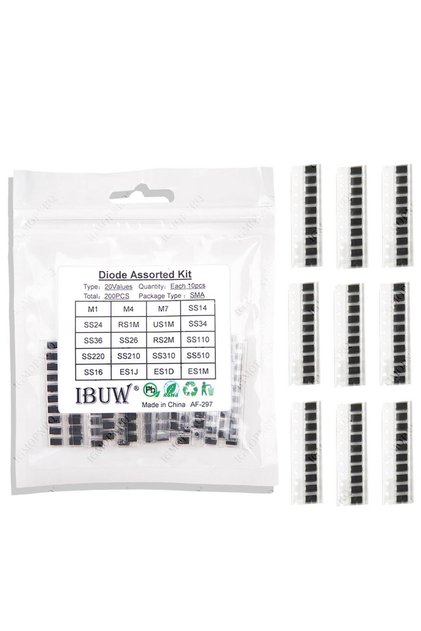 20value*10PCS=200PCS/LOT SMD diode Assorted Kit contains SS110 SS220 SS210 SS310 SS510 SS16 SS26 SS3