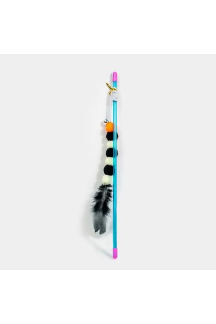 S Black 1 PCs New Elastic String Imitated Furs Bug Funny Cat Stick Suitable for Cats