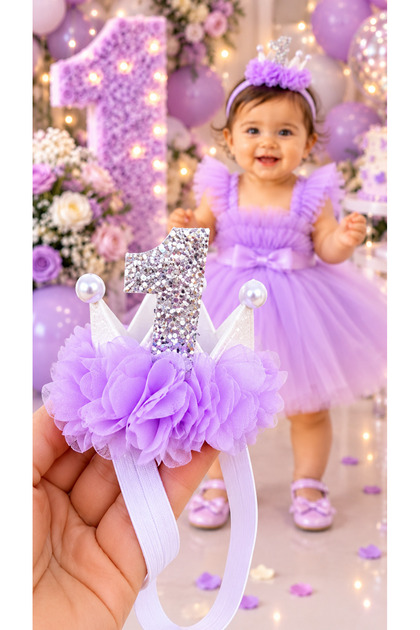 Baby Girl Lilac Princess Birthday Buckle