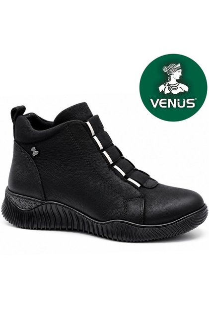 Pege Genuine Leather Non-Slip Sole Orthopedic Women's Boots Black