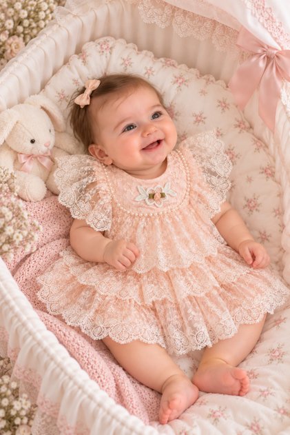 Baby Girl Ruffle Dress, Mevlüt Dress, Baby Gift