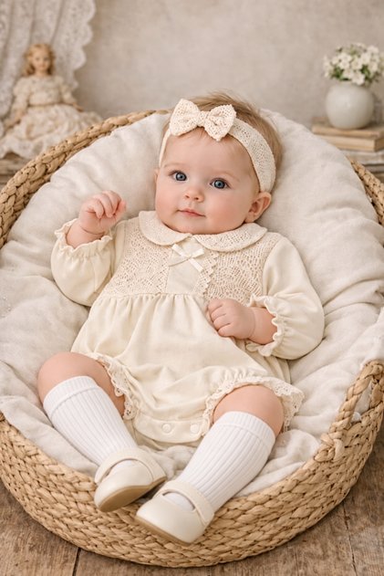 Girls Baby Concept Outfit Vintage Newborn Jumpsuit Romper Set Baby Festive Gift