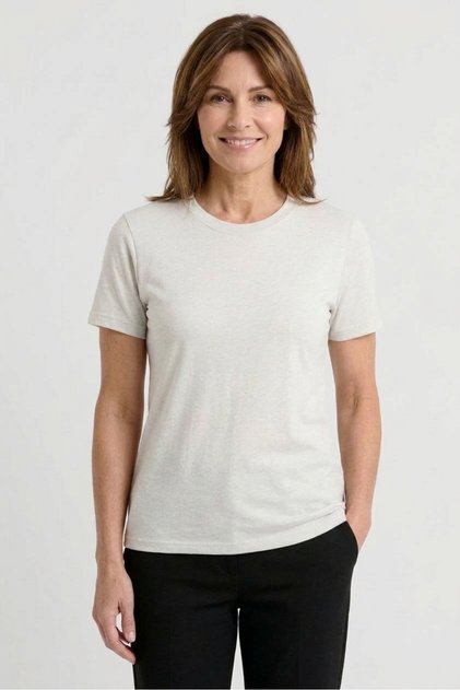 Women's Basic Crew Neck T-Shirt Combed Cotton Fabric