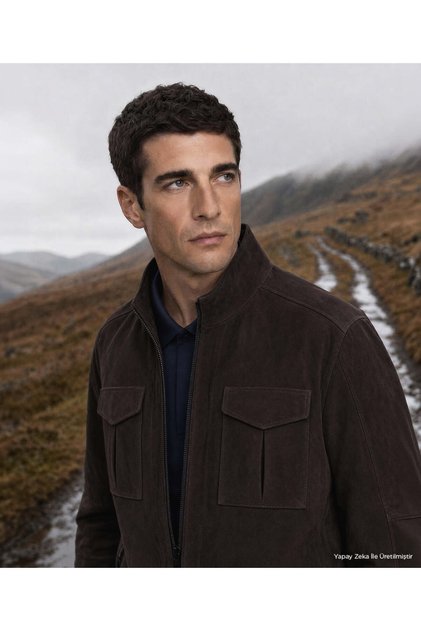Regular Stand Collar Long Sleeve Jacket