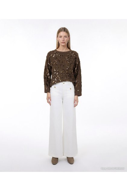 Denim Wide Low Waist Pants