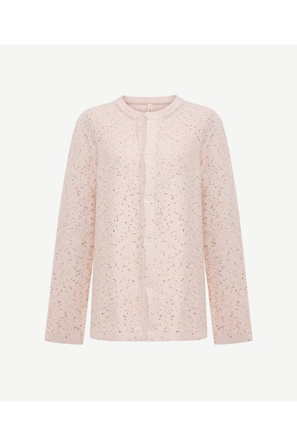 Regular Crew Neck Long Sleeve Cardigan