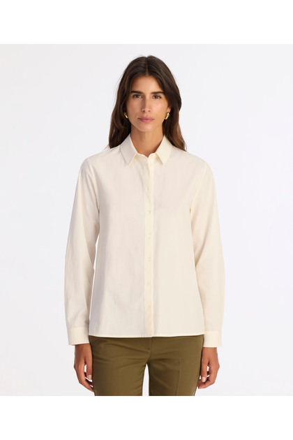 Regular Shirt Collar Long Sleeve Shirt