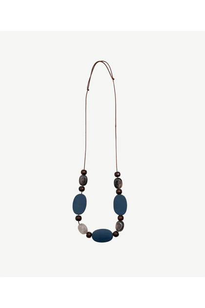 Wooden Stone Detailed Necklace