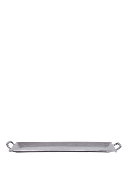 Dövme Desenli Alüminyum Dikdörtgen Tepsi(23x57x3 Cm)