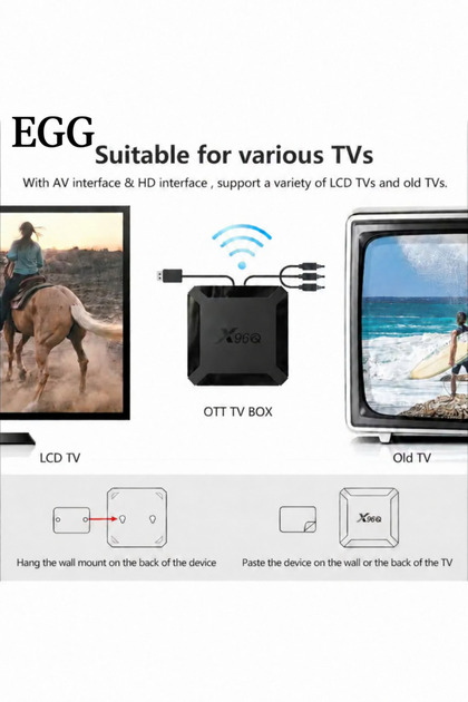 جهاز أندرويد تي في بوكس X96 MINI 4K UHD، أندرويد 10، واي فاي وبلوتوث، ذاكرة وصول عشوائي 2 جيجابايت وذاكرة تخزين 16 جيجابايت، دعم 6K H.265