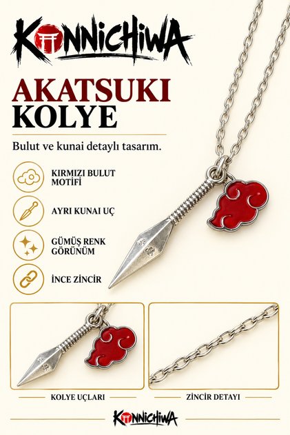 Naruto Sharingan Akatsuki Necklace – Anime Necklace with Konoha Ninja Symbol