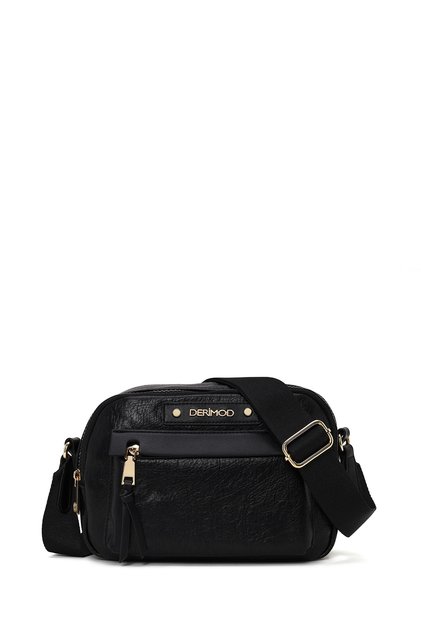 Women's Black Long Strap Crossbody Bag Wb150023Sv