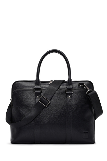 Men's Black Leather Briefcase 25Wbd300318