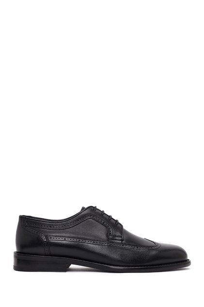 Men's Black Lace-Up Leather Classic Shoes 26Sfd622218