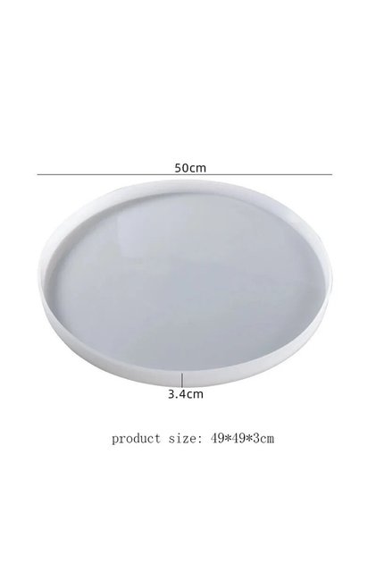 50CM 60cm Ocean Big Round Rectangle Table Resin Mold Oversize Round Table Ornaments River Table Sili