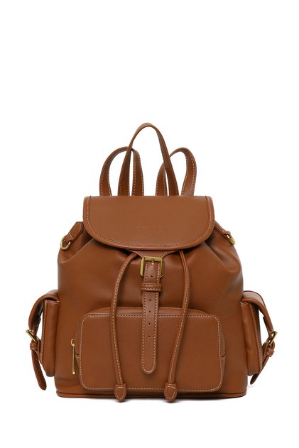 Women's Brown Casual Backpack 26Sbd255318