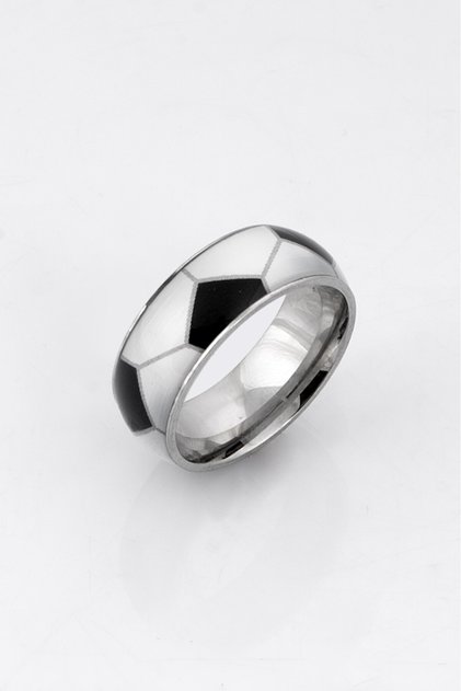 316L Steel Football Men's Ring