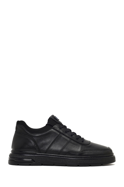 Men's Black Lace-Up Leather Sneaker WM700004DV