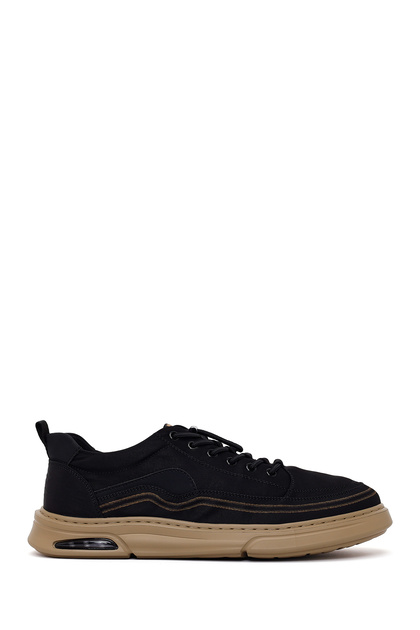 Derimoz Zero Men's Black Lace-Up Fabric Sneaker 26Sfd69206F