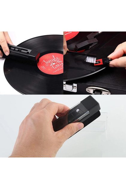 1 set 3 Pcs Vinyl Record Cleaner Kit Cleaning Brush Dust Remover Kit Record Cleaner Cleaning