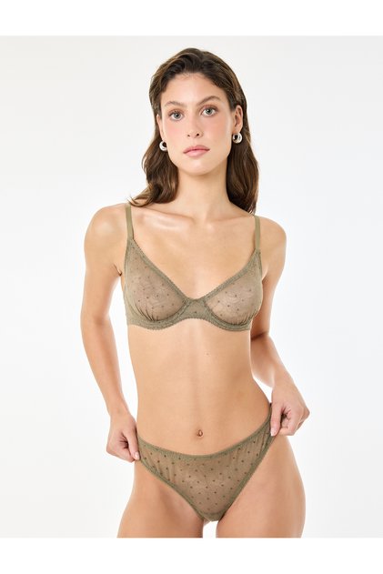 Çiçekli Dantelli String Külot