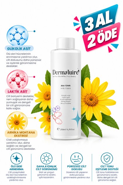 AHA Toner with Glycolic Acid and Lactic Acid—an Exfoliating, Brightening, and Smoothing Facial Toner for Acne-Prone Skin