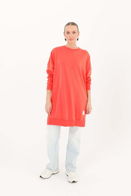 Kadın Basic Tunic - 30644TUN Mercan