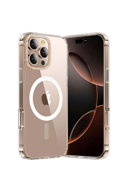 Husă Magsafe iPhone 16 Pro, Încărcare wireless, Margini îngroșate, Subțire, de protecție, Transparentă