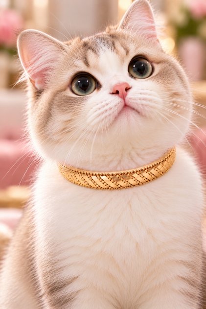Shiny Stone Detailed Cat Collar - Comfortable and Lightweight Cat Accessory