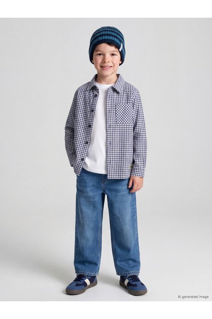 Plaid Patterned Boy's Shirt