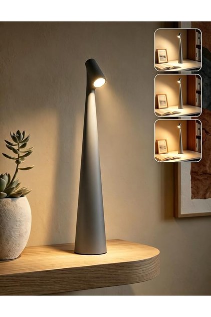 مصباح طاولة LED محمول، مصباح طاولة LED من Xkimos بتحكم باللمس، 3 درجات حرارة لونية قابلة للتعتيم بدون خطوات باللمس
