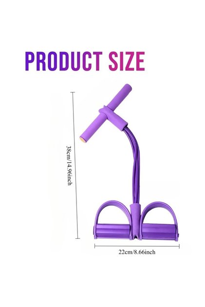 PURPLE 6 Tubes Resistance Band Set Multifunctional Workout Exercise Bands with NBR Comfort Handles H