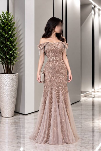 High-End Sequin Evening Dress