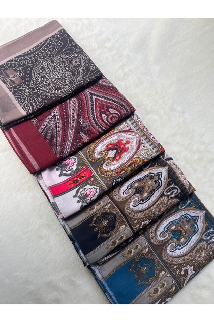 Hijab Patterned Soft Shawl Set of 5 Mixed Patterns