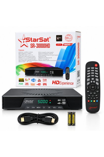 SR-30000HD Full HD DVB-S2 Satellite Receiver with 6000 Channels and USB PVR