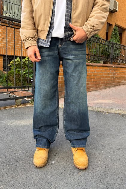 Gravel Dirty Indigo Baggy Fit Jeans