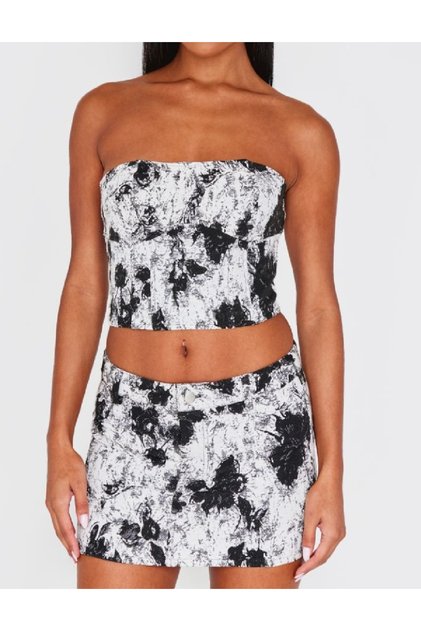 Top, Alb/Negru