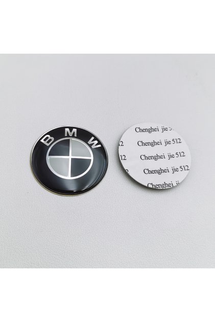 45mm Black White 1pc 45mm Car Steering Wheel Cover Badge Emblem Logo Sticker For BMW E46 E39 E90 E36