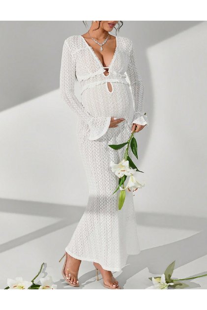 Rochie lunga, Alb