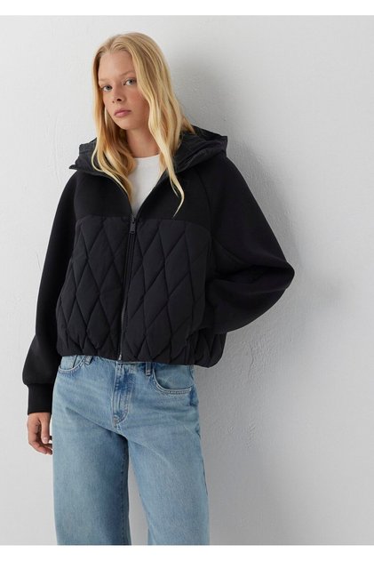 Hooded Black Women's Coat 1110859-900