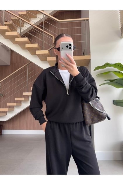Half-Zip Oversize Tracksuit Set
