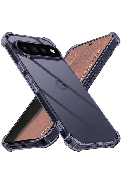 - Silicon transparent rezistent la șocuri - Google Pixel 11 Pro - Negru fumuriu