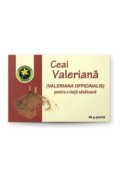 Ceai Valeriana vrac Hypericum, supliment alimentar din valeriana (Valeriana officinalis), 40 g