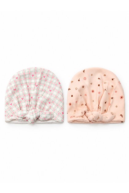 Set of 2 Newborn Knotted Beanies