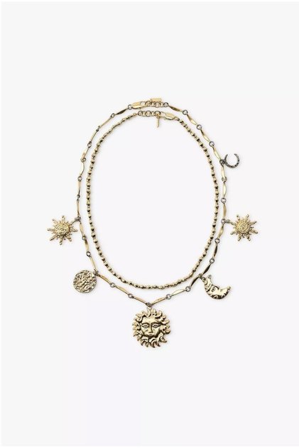 Brand Model 2-Piece Sun & Moon Necklace