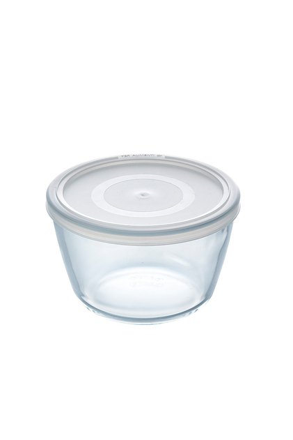 Cook&Freeze Cam Yuvarlak Kapaklı Saklama Kabı 1,1 L Beyaz