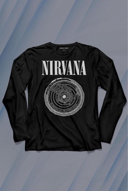 Nirvana Bleach Albums Rock Musiccircle Plak Long Sleeve T-Shirt Printed T-shirt