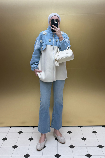 Denim Jacket with Embellishments 32-3005