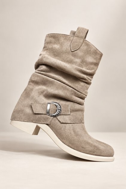 Mink Suede Women's Below-Knee Boots Yovar Daily Classic Over-The-Knee Cowboy Boots Office School Campus Style Boots